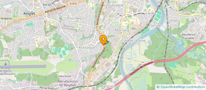 localisation de l'entreprise MADAME MARJORIE MONVILLE  ANGLET