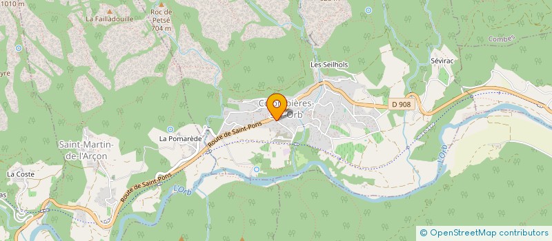 localisation de l'entreprise MADAME MARJORIE NEGRE à COLOMBIERES-SUR-ORB