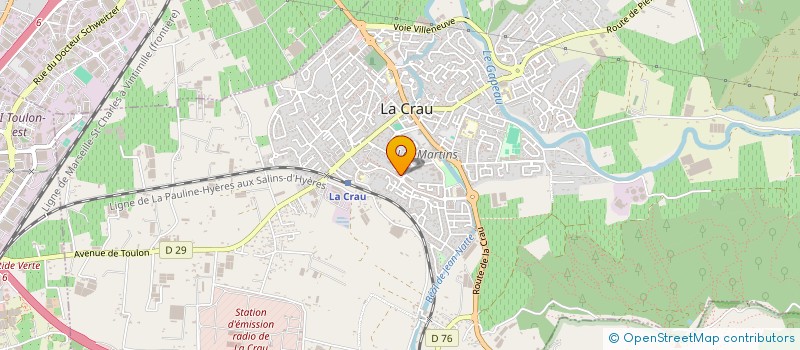 localisation de l'entreprise MADAME MARJORIE PASINI  LA CRAU