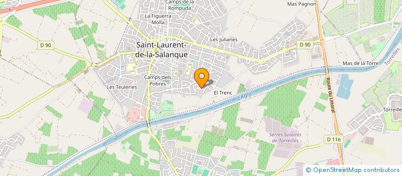 localisation de l'entreprise MADAME MARJORIE PEREZ  SAINT-LAURENT-DE-LA-SALANQUE