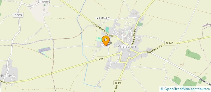 localisation de l'entreprise MADAME MARJORIE PERROTIN  VILLEFAGNAN