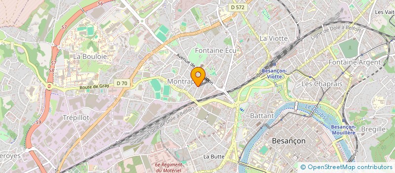 localisation de l'entreprise MADAME MARJORIE POURCHET à BESANCON