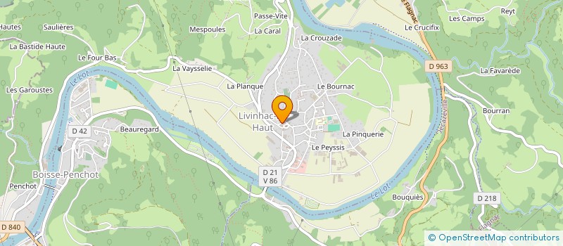 localisation de l'entreprise MADAME MARJORIE ROUSSEAU  LIVINHAC-LE-HAUT