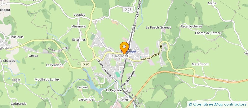 localisation de l'entreprise MADAME MARJORIE TIRABI à LE ROUGET-PERS