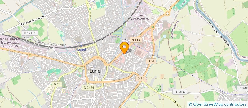 localisation de l'entreprise MADAME MARJORY SANCHEZ  LUNEL