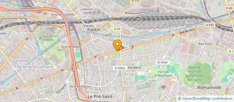 localisation de l'entreprise MADAME MARLENE BAUDRY à PANTIN