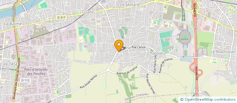 localisation de l'entreprise MADAME MARLENE JACQUET  DECINES-CHARPIEU