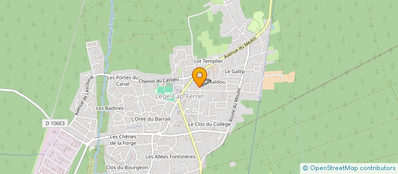 localisation de l'entreprise MADAME MARLENE PEREIRA DA COSTA  LEGE-CAP-FERRET