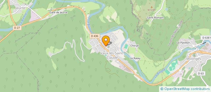 localisation de l'entreprise MADAME MARLENE PERNOT  VAUX-LES-SAINT-CLAUDE