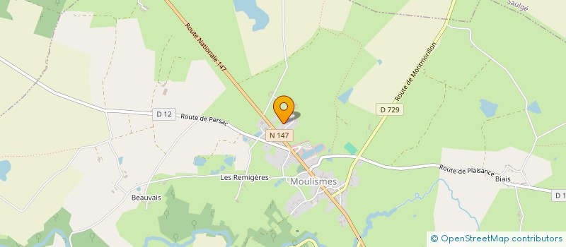 localisation de l'entreprise MADAME MARLENE VIENNE  MOULISMES