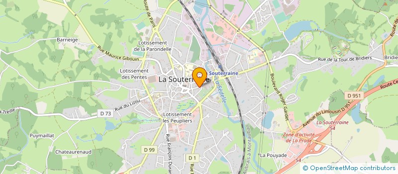 localisation de l'entreprise MADAME MARLENE VIZIER à LA SOUTERRAINE