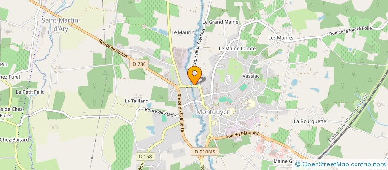 localisation de l'entreprise MADAME MARLINE BOUDAUD  MONTGUYON