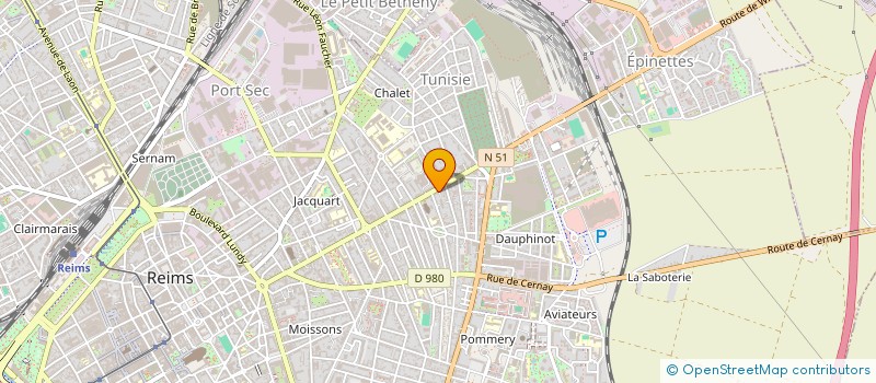 localisation de l'entreprise MADAME MARTHE BONNET  REIMS