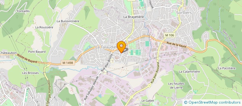 localisation de l'entreprise MADAME MARTHE CHANEL à LA TALAUDIERE