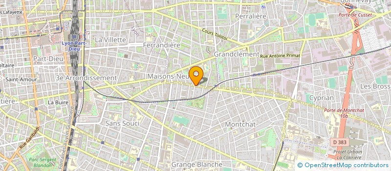 localisation de l'entreprise MADAME MARTHE DAMIEN  VILLEURBANNE