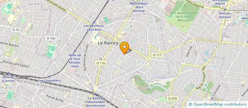 localisation de l'entreprise MADAME MARTHE DUBUIS  LE RAINCY