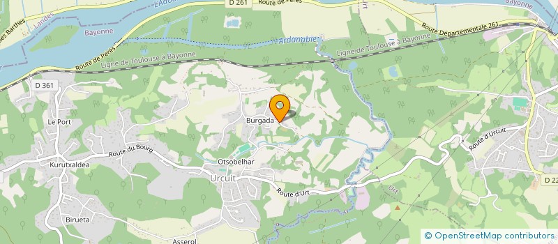 localisation de l'entreprise MADAME MARTHE ETCHEGARAY  URCUIT