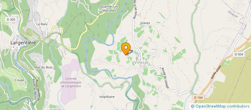 localisation de l'entreprise MADAME MARTHE FARGIER  VINEZAC