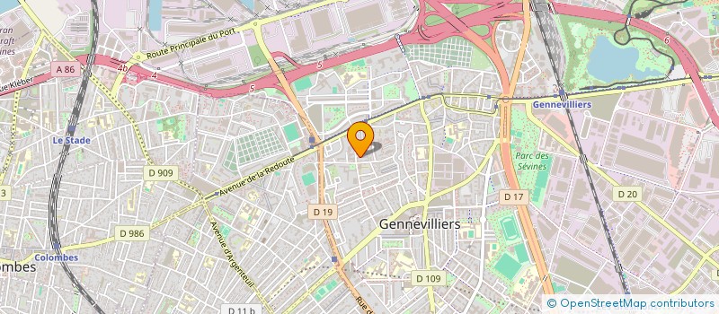 localisation de l'entreprise MADAME MARTHE NGUELE EDOUBE  GENNEVILLIERS