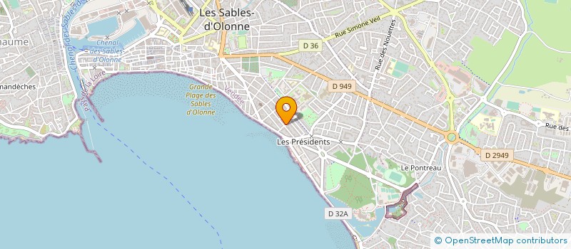 localisation de l'entreprise MADAME MARTHE NICOLAS  LES SABLES D'OLONNE