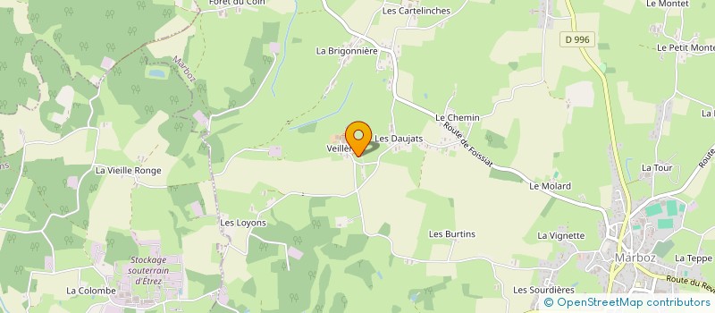 localisation de l'entreprise MADAME MARTHE PERRET à MARBOZ