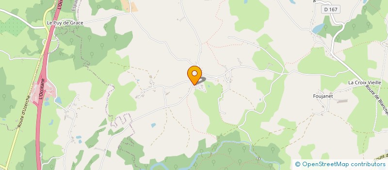 localisation de l'entreprise MADAME MARTHE PEYRAT  LAGRAULIERE