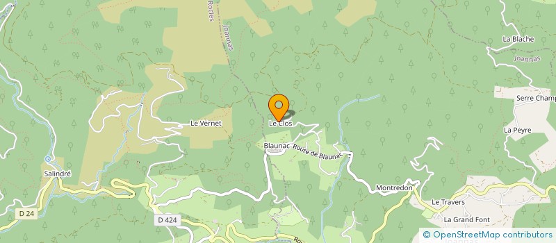 localisation de l'entreprise MADAME MARTHE POULAT  LAURAC-EN-VIVARAIS