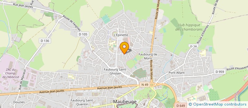 localisation de l'entreprise MADAME MARTHE RODDE à MAUBEUGE