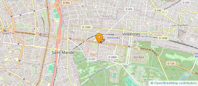 localisation de l'entreprise MADAME MARTINA DE FABRIZIO à VINCENNES