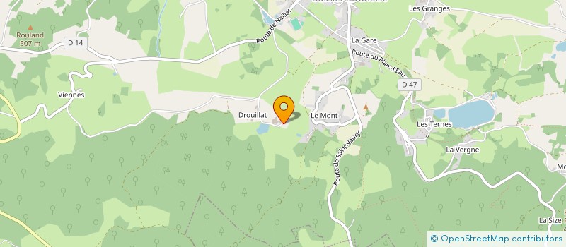 localisation de l'entreprise MADAME MARTINA DOMBROWSKI à BUSSIERE-DUNOISE