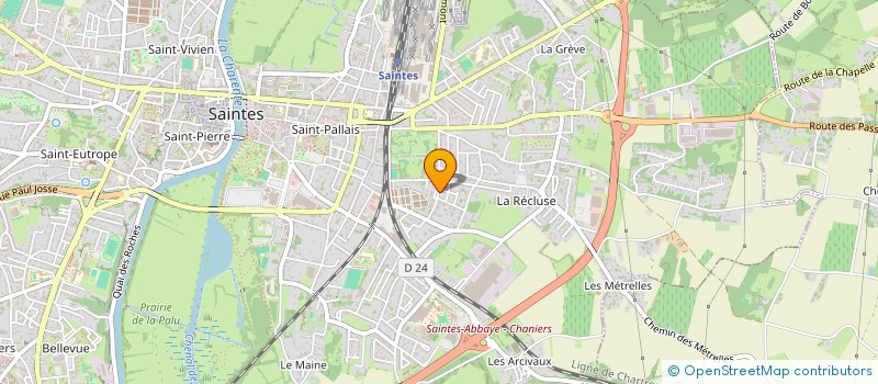 localisation de l'entreprise MADAME MARTINE ABIVEN  SAINTES