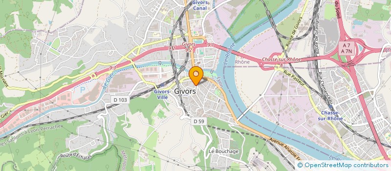 localisation de l'entreprise MADAME MARTINE AGORRIA à GIVORS