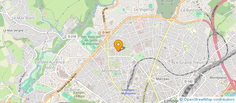 localisation de l'entreprise MADAME MARTINE ALLEGRAUD à LIMOGES