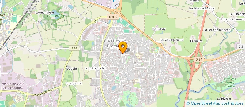 localisation de l'entreprise MADAME MARTINE ARRONDEL à CHARTRES-DE-BRETAGNE