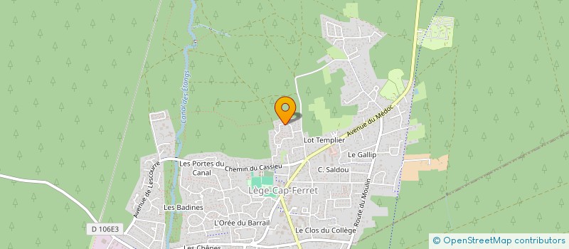 localisation de l'entreprise MADAME MARTINE AUFFRAY  LEGE-CAP-FERRET