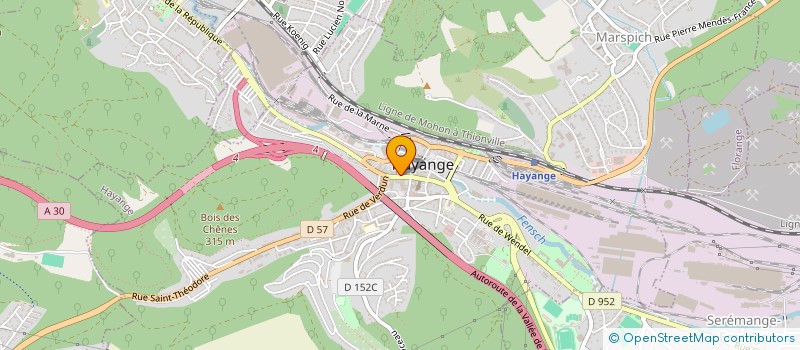 localisation de l'entreprise MADAME MARTINE BALOSSI  HAYANGE