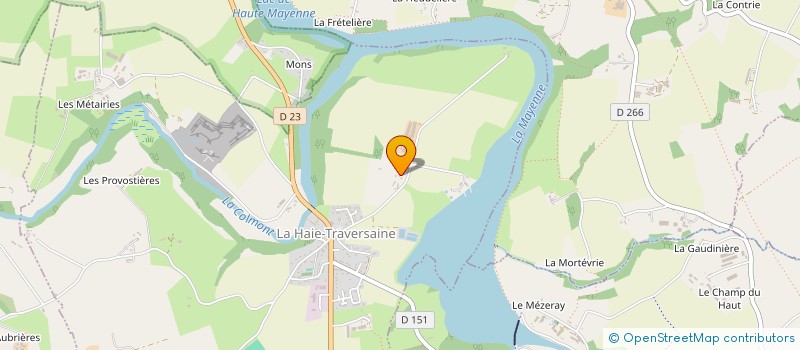 localisation de l'entreprise MADAME MARTINE BATARD à LA HAIE-TRAVERSAINE