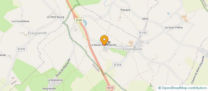 localisation de l'entreprise MADAME MARTINE BAUDOIN  EMONDEVILLE