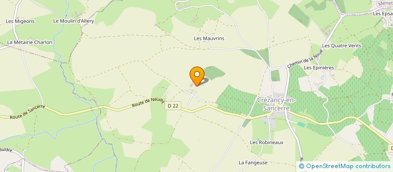 localisation de l'entreprise MADAME MARTINE BAUDRILLARD  CREZANCY-EN-SANCERRE