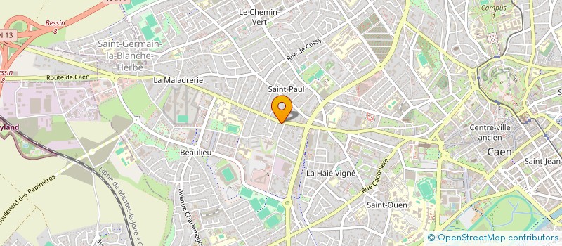 localisation de l'entreprise MADAME MARTINE BAZIN  CAEN