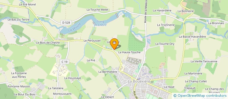 localisation de l'entreprise MADAME MARTINE BAZIN à LA BOUEXIERE
