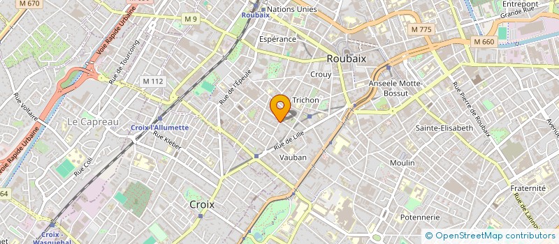 localisation de l'entreprise MADAME MARTINE BELTRA à ROUBAIX