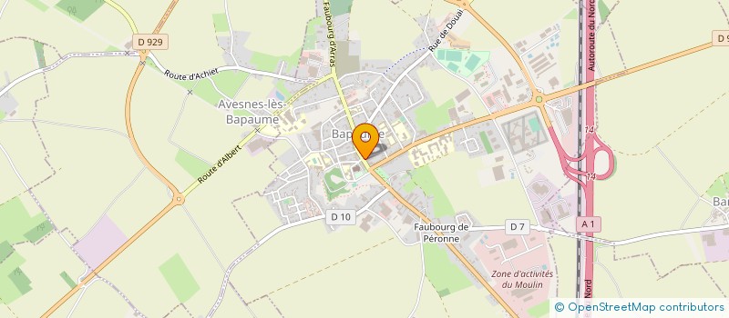 localisation de l'entreprise MADAME MARTINE BENOIT  BAPAUME