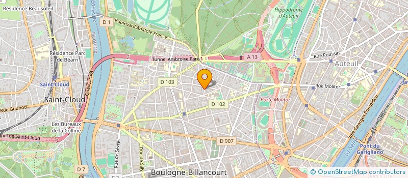localisation de l'entreprise MADAME MARTINE BERGOT à BOULOGNE-BILLANCOURT