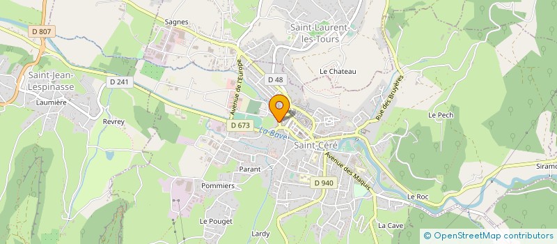 localisation de l'entreprise MADAME MARTINE BERGOUGNIOUX  SAINT-CERE