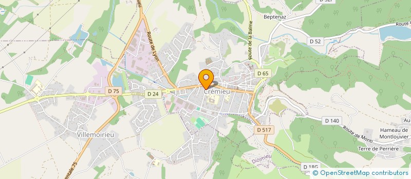 localisation de l'entreprise MADAME MARTINE BERNARD à CREMIEU