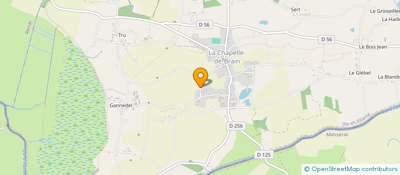 localisation de l'entreprise MADAME MARTINE BERNOT  LA CHAPELLE-DE-BRAIN