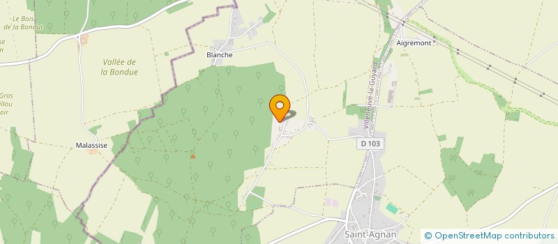 localisation de l'entreprise MADAME MARTINE BERTHOME  VILLENEUVE-LA-GUYARD