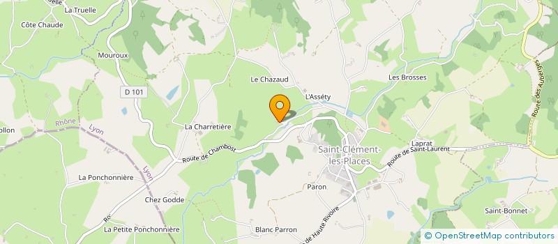 localisation de l'entreprise MADAME MARTINE BERTIER à SAINT-CLEMENT-LES-PLACES