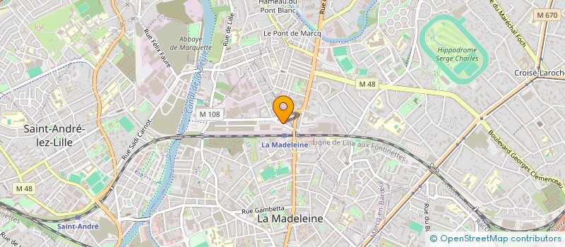localisation de l'entreprise MADAME MARTINE BERTON à LA MADELEINE